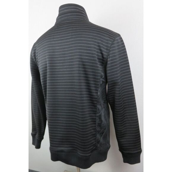 Mens Alpinestars Black Jacket Size L Full Zip Polyester Gray Striped - Picture 5 of 9